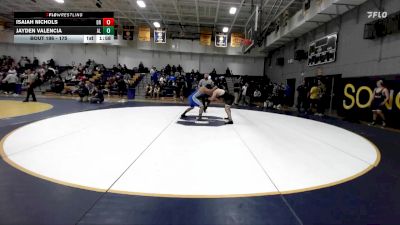 175 lbs Champ. Round 1 - Jayden Valencia, Alta Loma vs Isaiah Nichols, Diamond Ranch
