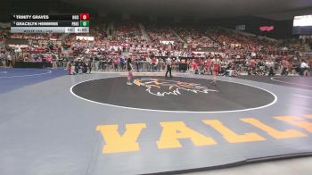 125 lbs Quarterfinal - Trinity Graves, Hoisington HS vs Gracelyn Hembree, Pratt HS