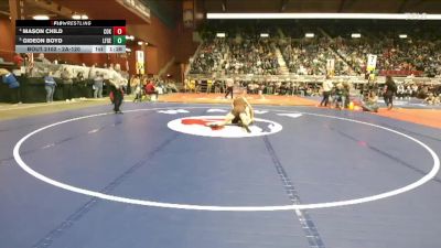 2A-120 lbs Quarterfinal - Gideon Boyd, Lingle-Ft. Laramie/Southeast vs Mason Child, Cokeville