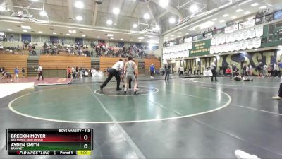 113 lbs Semifinal - Ayden Smith, Brawley vs Breckin Moyer, Del Norte (San Diego)