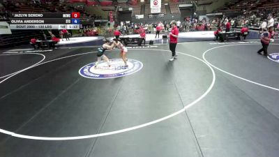 130 lbs Semis - Jazlyn Sereno, Manteca Cobras Wrestling Club vs Olivia Anderson, SilvaBack Training Center