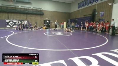 Exhibition 5 lbs Round 1 (6 Team) - Jesalyn Blair, Thermopolis Middle School vs Aislyn Dobbins, Burns Junior High