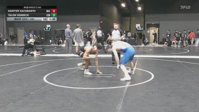 141 lbs Champ. Round 3 - Talon Verbeck, Cowley College vs Sawyer Hackbarth, Murray State