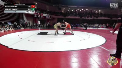 215 lbs Quarterfinals (8 Team) - Aiven Robbins, COWETA vs NATHAN RAMPEY, MCALESTER