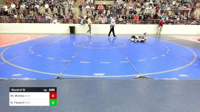 52 lbs Round Of 16 - Mason Mimbs, South Paulding Junior Spartans Wrestling Club vs Nora Fayard, Rockmart Takedown Club