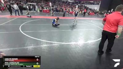 115 lbs Quarterfinal - Mya Gonzalez, Kenosha Wrestling Academy vs Jaelyn Bowe, Crass Trained