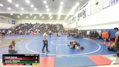 138 lbs Cons. Round 3 - Jaxson Froman, Canyon High School vs Jason Bacha, Canyon Springs High School