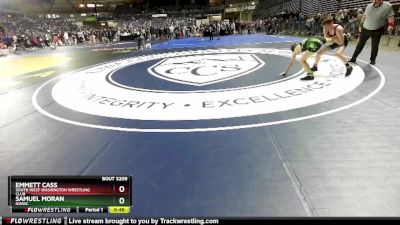 105 lbs Quarterfinal - Samuel Moran, NWWC vs Emmett Cass, South West Washington Wrestling Club