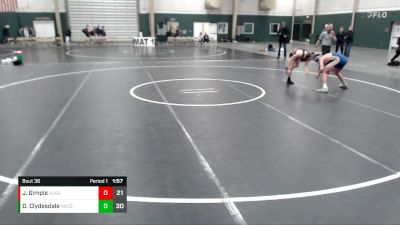 113 lbs Placement Matches (16 Team) - Derek Clydesdale, Norton Community vs Jessy Gimple, Augusta