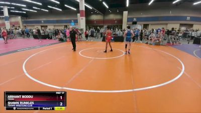 126 lbs Cons. Round 1 - Arihant Boddu, Texas vs Shawn Runkles, Texans Wrestling Club