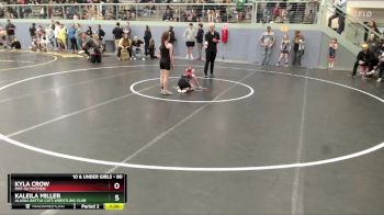 80 lbs Round 3 - Kaleila Miller, Alaska Battle Cats Wrestling Club vs Kyla Crow, Mat-Su Matmen