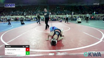 92 lbs Semifinal - Griffin Sensintaffar, Cowboy Wrestling Club vs Jai Robins, R.a.w.