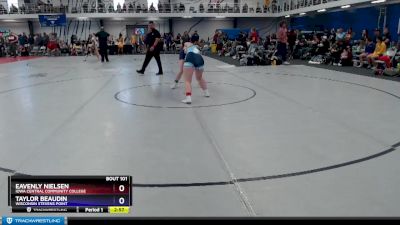 143 lbs Cons. Round 2 - Taylor Beaudin, Wisconsin Stevens Point vs Eavenly Nielsen, Iowa Central Community College