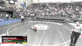 4A 105 lbs Champ. Round 1 - Madelyn Mickelson, Bear River vs Sarah Salas, Desert Hills