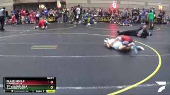 100 lbs Round 1 (6 Team) - Blake Nevils, CP Wrestling vs Ty Valenzuela, Untouchables Black