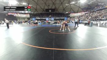 Girls 2A 120 lbs 3rd Place Match - Linsey Ortega, Toppenish (Girls) vs Eden Hornby, W. F. West (Girls)