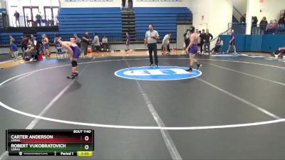 133 lbs Cons. Semi - Carter Anderson, Loras vs Robert Vukobratovich, Loras