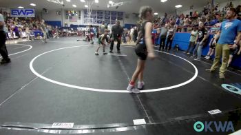 52 lbs Rr Rnd 2 - Emilie Lawler, Midwest City Bombers Youth Wrestling Club vs Obadiah Boyd, Harrah Little League Wrestling