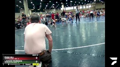 50 lbs Placement (16 Team) - Evan Hill, Alabama Elite - Red vs Lawson Murdock, Alabama Elite Gold