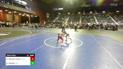 58 lbs Semifinal - Anthony Salinas Lenox, Pomona Elite vs Barrett Reeder, Project WC