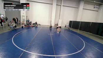 144 lbs 1st Place Match - Ben Kohler, Utah vs Kixten Barney, Utah