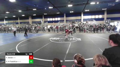 109 lbs Round Of 32 - Faith Seide, San Clemente Girls vs Sophie Kula-Faalafua, Gold Rush Wr Ac