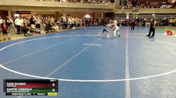 95 lbs Champ. Round 1 - Easton Chisholm, BBE (Belgrade/Brooten) vs Cash Salinas, Westfield