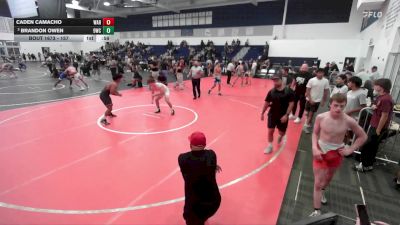 157 lbs Cons. Semi - Brandon Owen, 951 Wrestling Club vs Caden Camacho, Warriors