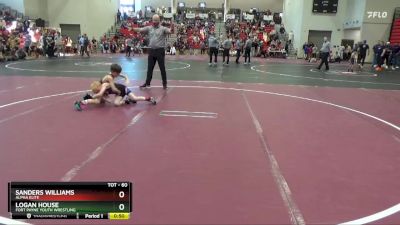 60 lbs Cons. Semi - Sanders Williams, Alpha Elite vs Logan House, Fort Payne Youth Wrestling