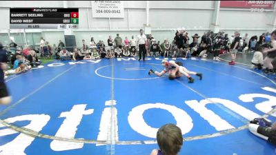 85 lbs Round Robin 2 - Barrett Seeling, Ohio Gold-Yth vs David West, Ground Zero MMA-YTH