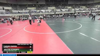 100 lbs Quarterfinal - Weston Schwartz, Outlaw Wrestling Club vs Carver Crippen, DC Elite