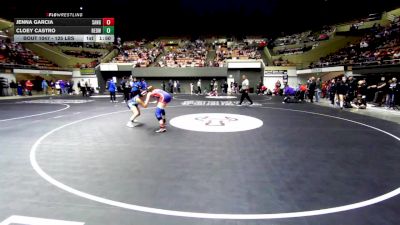 125 lbs Round Of 16 - Jenna Garcia, Sanger vs Cloey Castro, Redwood -Visalia