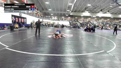 131 lbs Cons. Round 2 - Chase Kiel, Unattached vs Audrey Darnell, Baker University