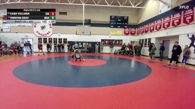 150 lbs Quarterfinal - Cash Vollmer, Tongue River vs Trenten Gray, Moorcroft