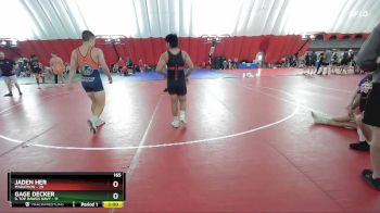 165 lbs Round 4 (6 Team) - Gage Decker, IL Top Dawgs NAVY vs JADEN HER, Marathon