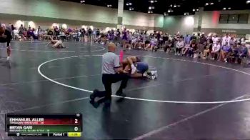 182 lbs Placement Matches (16 Team) - Emmanuel Aller, Tomahawk Wrestling vs Bryan Gari, Brevard FCA- Island Style