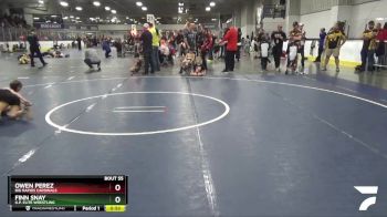 55 lbs Cons. Round 2 - Owen Perez, Big Rapids Cardinals vs Finn Snay, U.P. Elite Wrestling