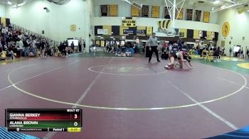 110 lbs Cons. Round 2 - Alana Brown, Lakewood vs Gianna Berkey, Steubenville