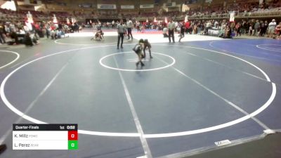 50 lbs Quarterfinal - Kaleb Millz, Pomona Elite vs Lucas Perez, Bear Cave