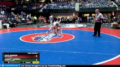 3A-165 lbs Cons. Round 2 - Jack Barron, Pike County vs Robert Sherrill, Coahulla Creek