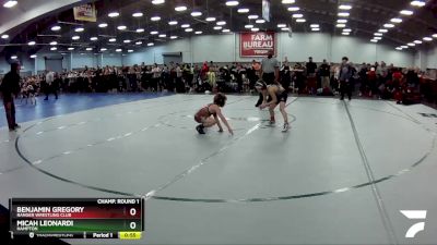 62 lbs Cons. Round 2 - Micah Leonardi, Hampton vs Benjamin Gregory, Ranger Wrestling Club