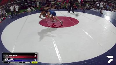 120 lbs Semis & Wb (16 Team) - Layla Morris, Oregon Red vs NOE LUTZ, Nevada GOLD