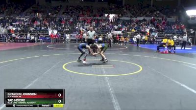 80 lbs Champ. Round 2 - Tad Moore, Blue Line Training Academy vs Brayden Johnson, SCN Youth WC