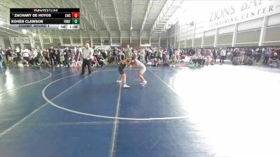 98 lbs Champ. Round 1 - Zachary De Hoyos, Champions Wrestling Club vs Kohen Clawson, North Sanpete