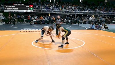 5A 157 lbs Champ. Round 1 - Alex Lopez, McAllen Rowe vs Holden Jacobs, Dallas Highland Park