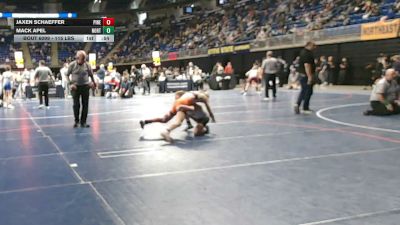 115 lbs Consy 4 - Jaxen Schaeffer, Pine Grove vs Mack Apel, North Allegheny