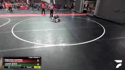 80 lbs Cons. Round 4 - Preston Hammen, Askren Wrestling Academy vs Caden Bock, Freedom Wrestling Club