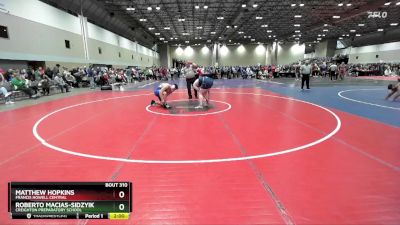 285 lbs Champ. Round 1 - Matthew Hopkins, Francis Howell Central vs Roberto Macias-sidzyik, Creighton Preparatory School