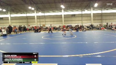 55 lbs Semifinal - Ashlyn Schmadeka, Grangeville Youth Wrestling vs Olivia Aston, Bonneville Wrestling Club