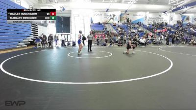 100 lbs Champ. Round 1 - Madalyn Riedinger, Gardner Edgerton vs Hadley Rosenbaum, Washburn Rural
